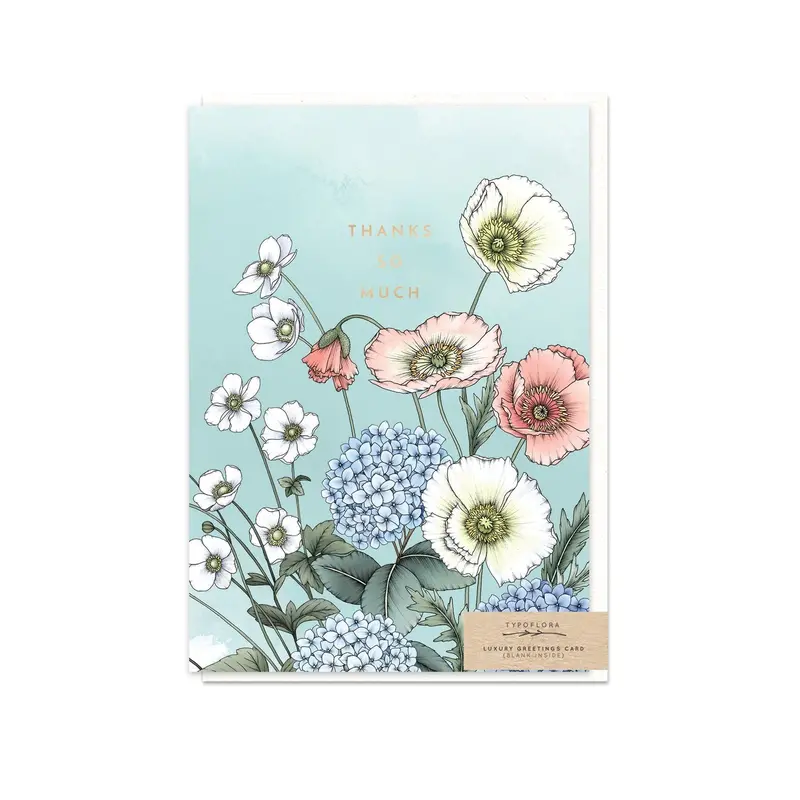 Typoflora - Card - Poppies Thanks So Much 1