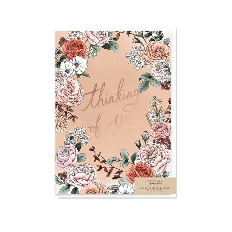 Typoflora - Card - Roses Thinking Of You 1