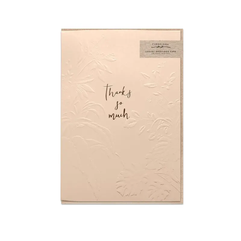 Typoflora - Card - Thanks So Much (Tan) 1