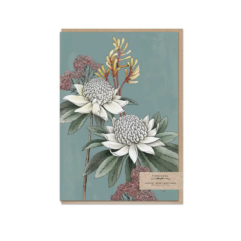 Typoflora - Card - Waratah 1