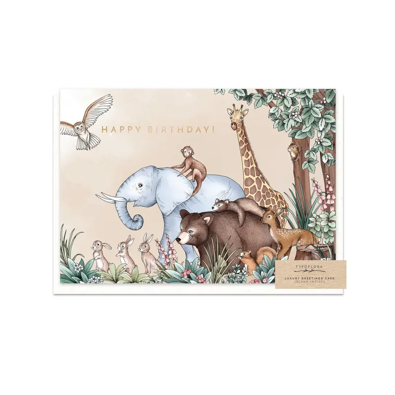 Typoflora - Card - Woodland Birthday 1