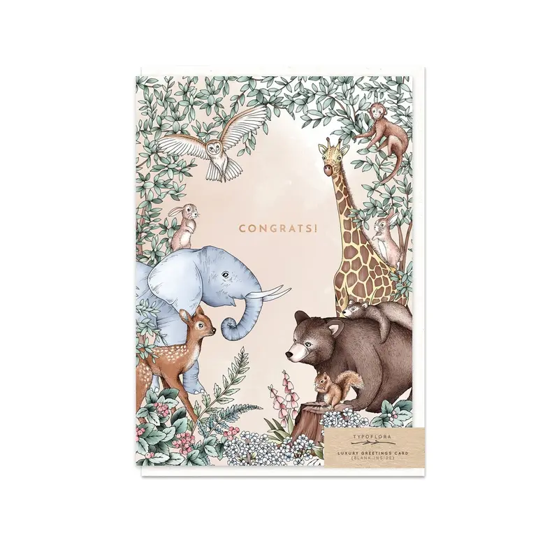 Typoflora - Card - Woodland Congrats 1