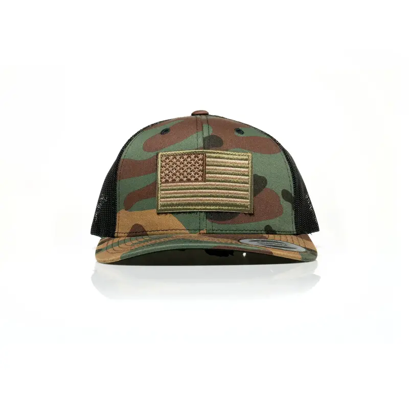 Usa Tan Flag Patch Trucker 1