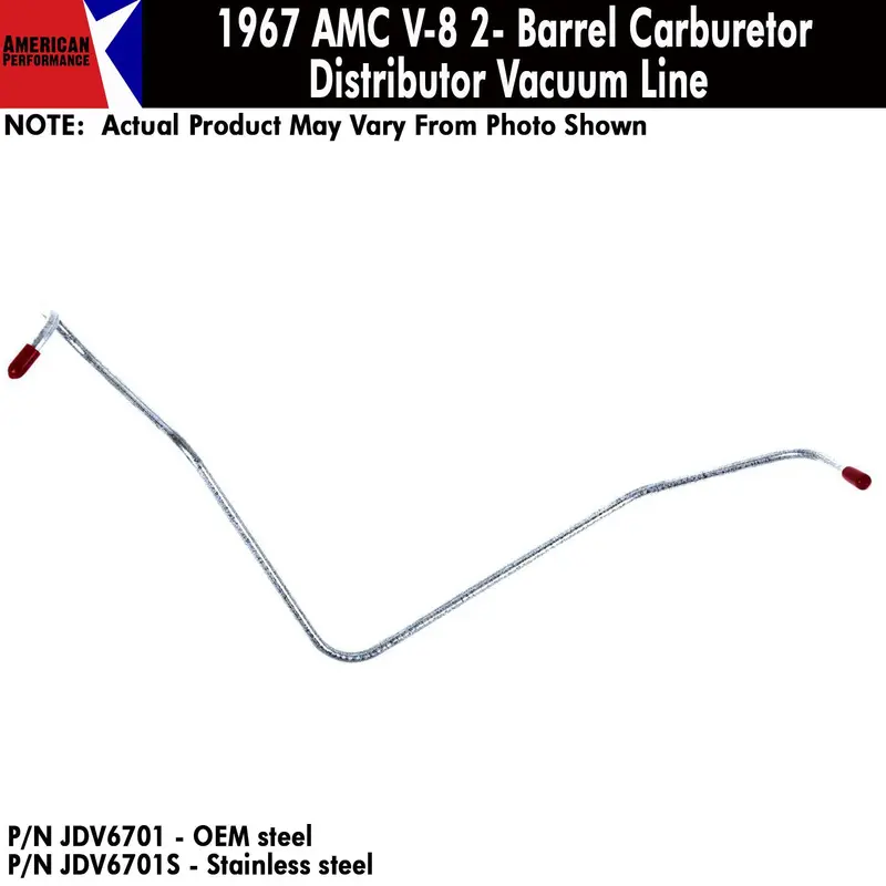 Vacuum Line, Distributor, V-8 W/2-Barrel Carburetor, 1967 Amc (Oe Steel Or Stainless) - Drop Ships In Approx. 4-6 Weeks 1