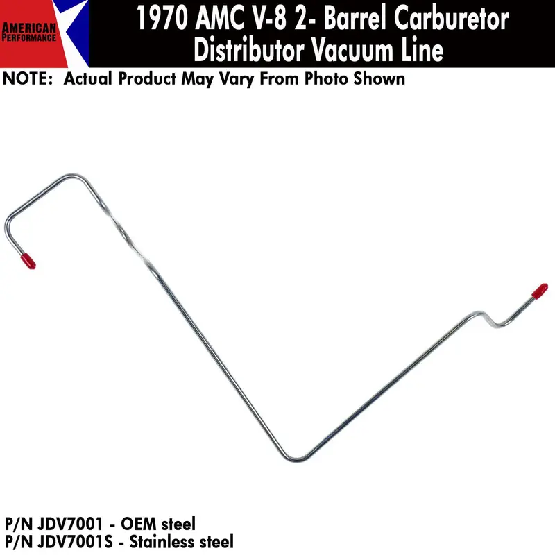 Vacuum Line, Distributor, V-8 W/2-Barrel Carburetor, 1970 Amc (Oe Steel Or Stainless) - Drop Ships In Approx. 4-6 Weeks 1