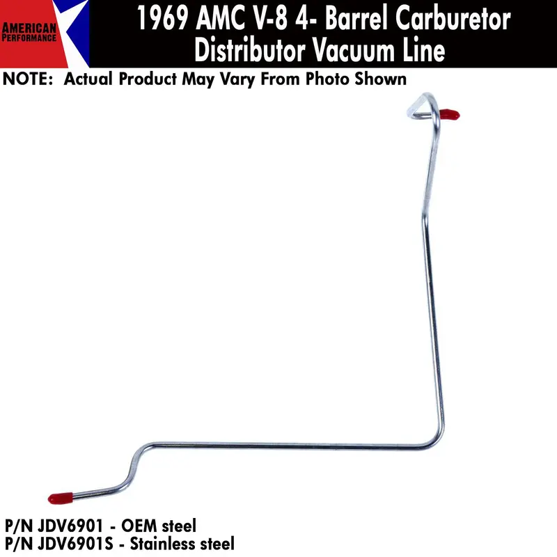 Vacuum Line, Distributor, V-8 W/4-Barrel Carburetor, 1969 Amc (Oe Steel Or Stainless) - Drop Ships In Approx. 4-6 Weeks 1