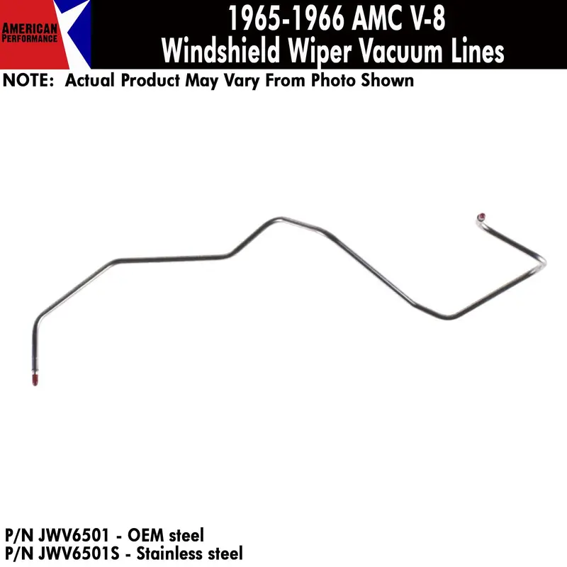 Vacuum Line, Windshield Wiper, V-8, 1965-66 Amc  (Oe Steel Or Stainless) - Drop Ships In Approx. 4-6 Weeks 1