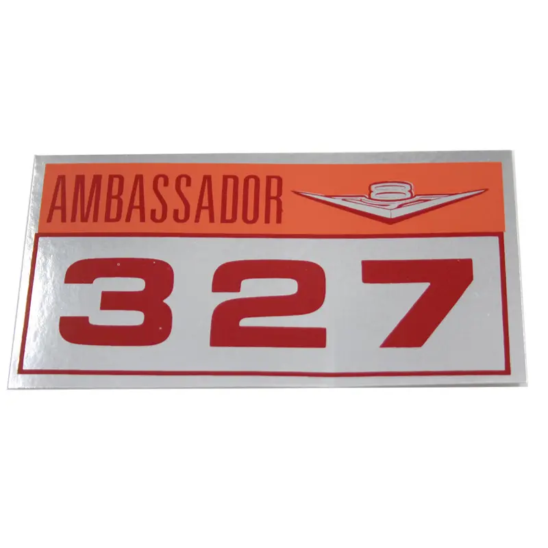 Valve Cover Decal, 1963-64 Rambler Ambassador 327 V8 1