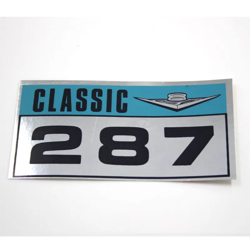Valve Cover Decal, 287 V-8, 1963-64 Rambler Classic 1