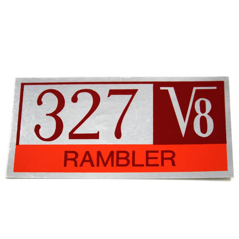 Valve Cover Decal, 327 V8 "Rambler" , 1965 Rambler 1
