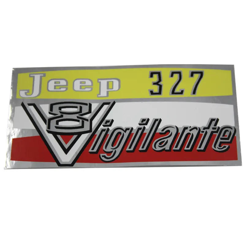 Valve Cover Decal, 327 Vigilante V8, 1964-66 Jeep 1