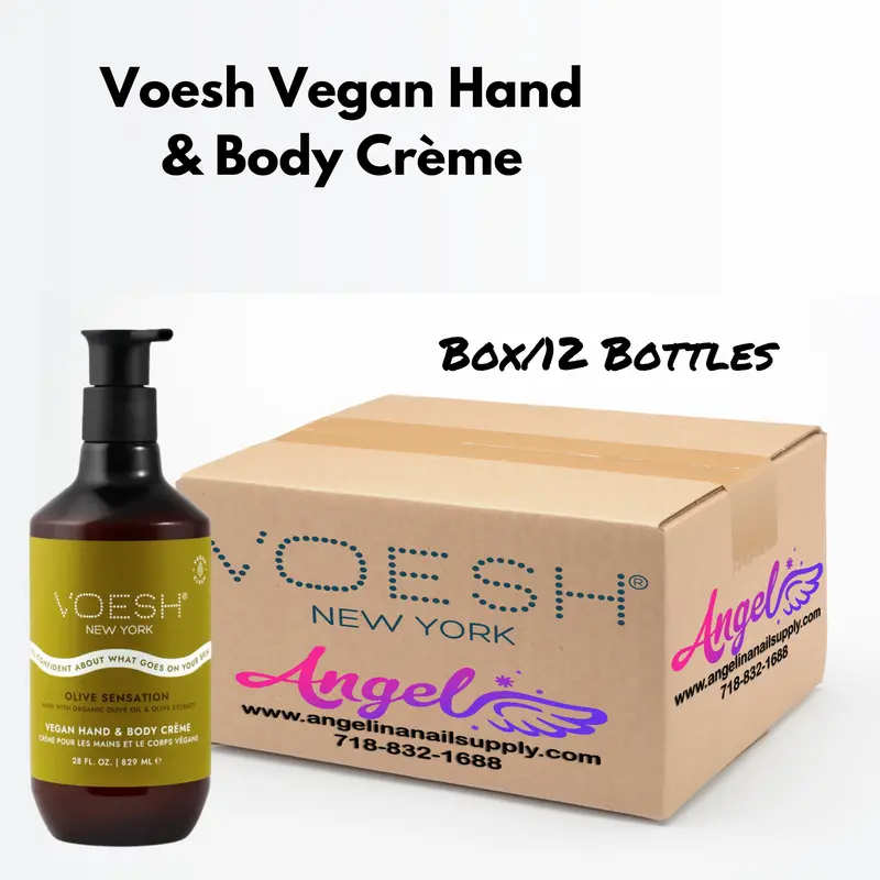 Voesh Olive Sensation Vegan Body & Hand Creme 28 Fl.Oz. (Box/12 Bottles) 1