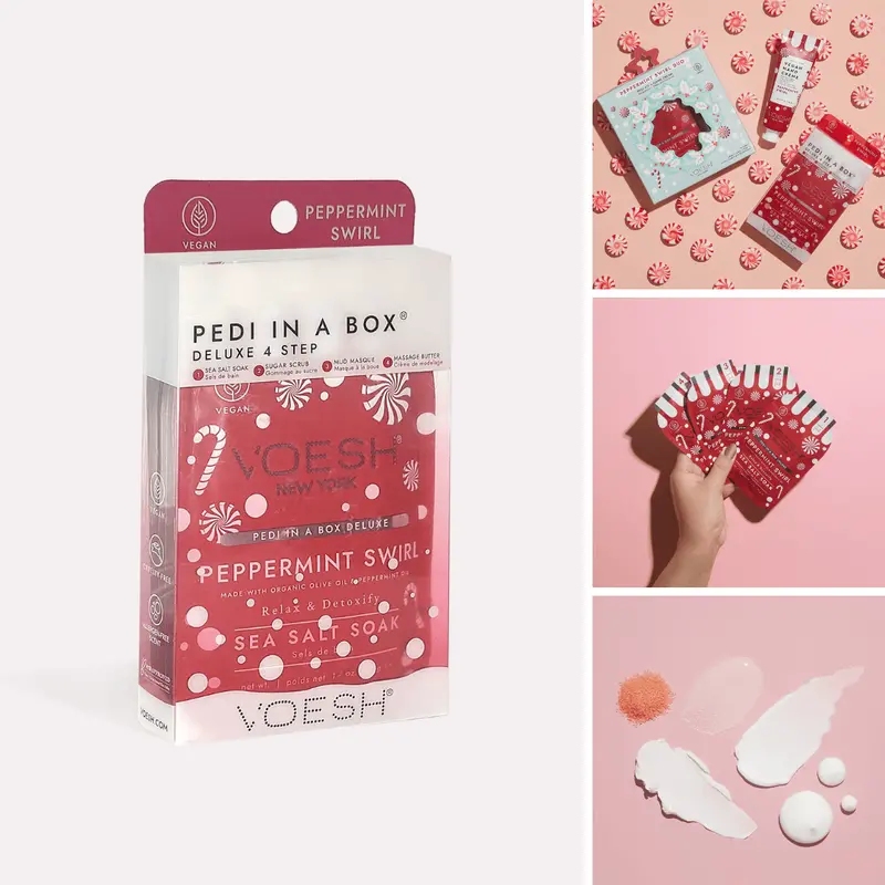 Voesh - Pedi In A Box Peppermint Swirl (Box) 1