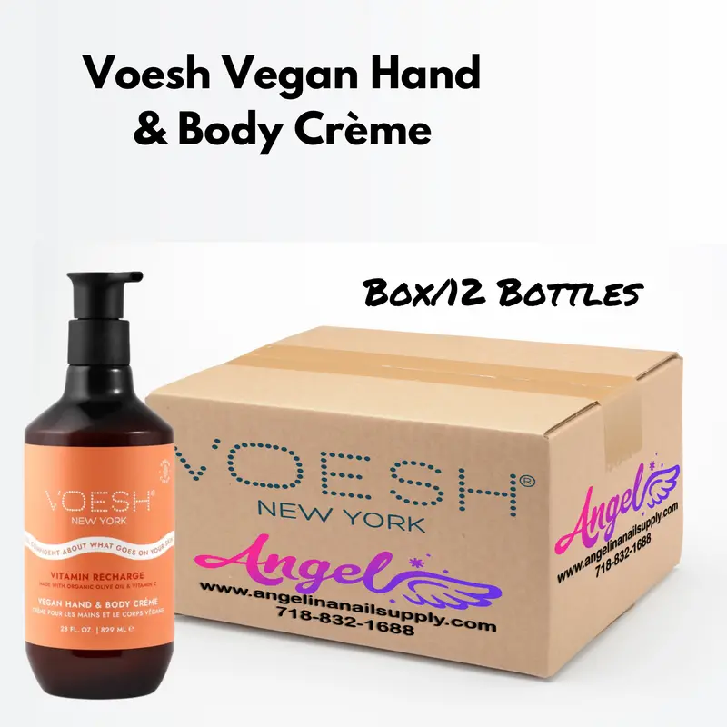 Voesh Vitamin Recharge Vegan Body & Hand Creme 28 Fl.Oz. (Box/12 Bottles) 1