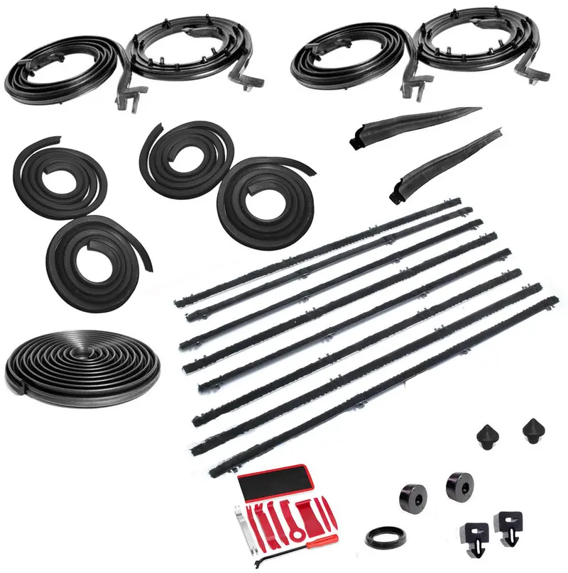 Weatherstrip Master Kit, 1964-69 Amc Rambler American, 4-Door Sedan, 37-Piece, Window Felts Ship Separately 1