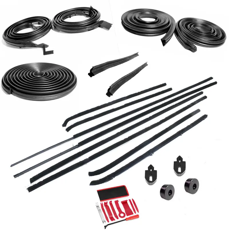 Weatherstrip Master Kit, 1967-69 Amc Rebel 2-Door Hardtop, 28-Piece Kit, Window Felts Ship Separately 1