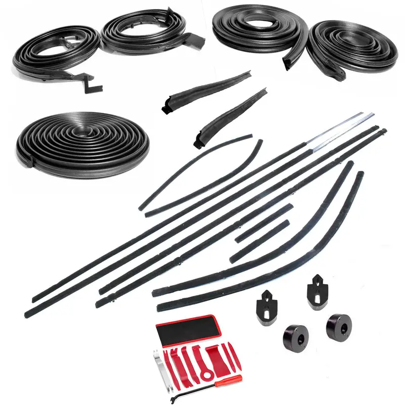 Weatherstrip Master Kit, 1970 Amc Rebel Machine, Rebel & Ambassador 2-Door Hardtop 29-Piece Kit, Window Felts Ship Separately 1