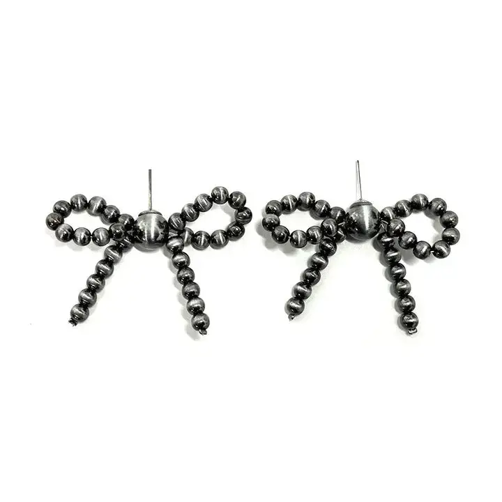 Western Navajo Pearl Ribbon Earrings 1