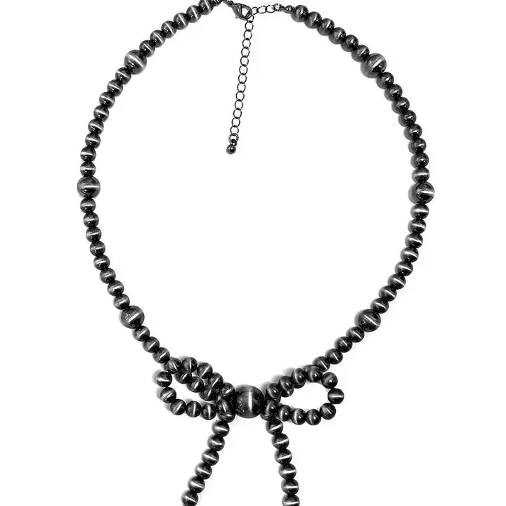 Western Navajo Pearl Ribbon Necklace 1