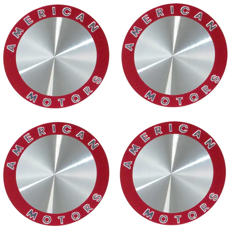 Wheel Center Cap Emblem & Insert Kit For Slot Style, 10 Slot, Poly-Cast, Forged, & Turbine Wheels - 1971-88 Amc 1