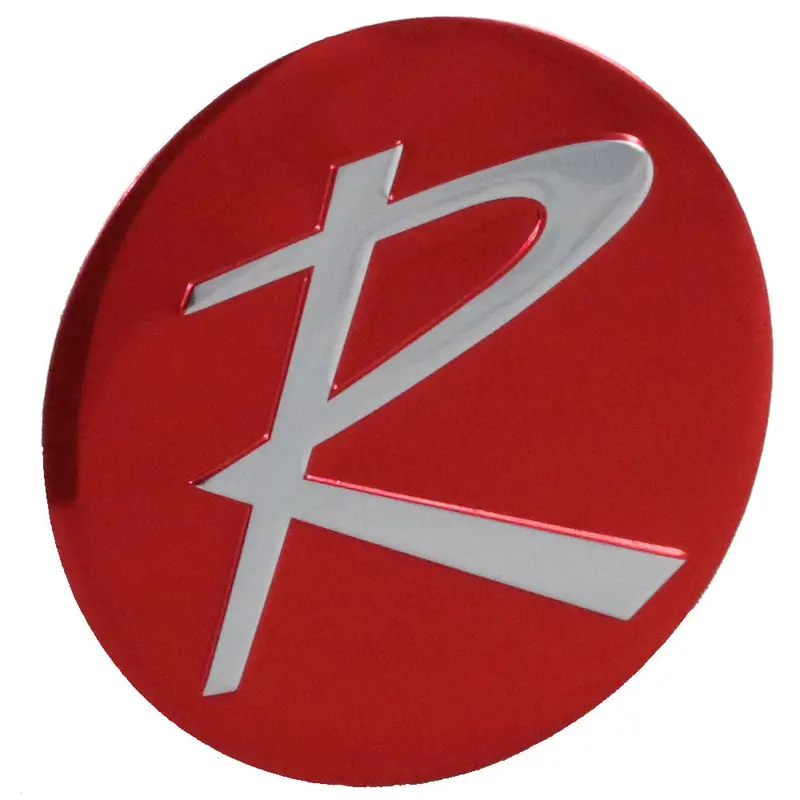 Wheel Center Cap Emblem, Red "R", Typhoon & All W/2-Bar Spinner, 1964-66 Rambler (4 Required) 1