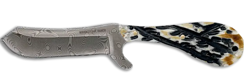 Whiskey Ranch Burnt Bone Bullcutter Knife - Wb42-19 1