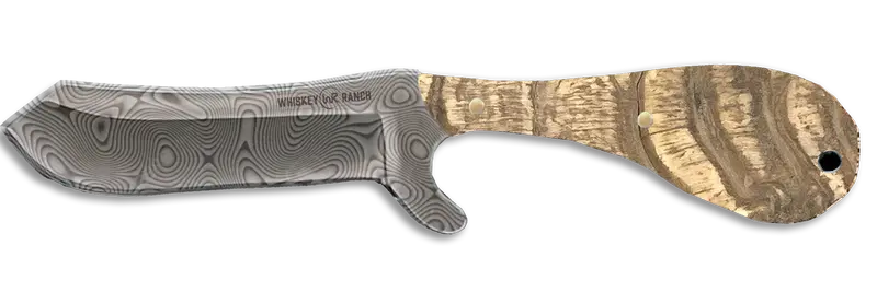 Whiskey Ranch Ram Horn Bullcutter Knife - Wb42-06 1