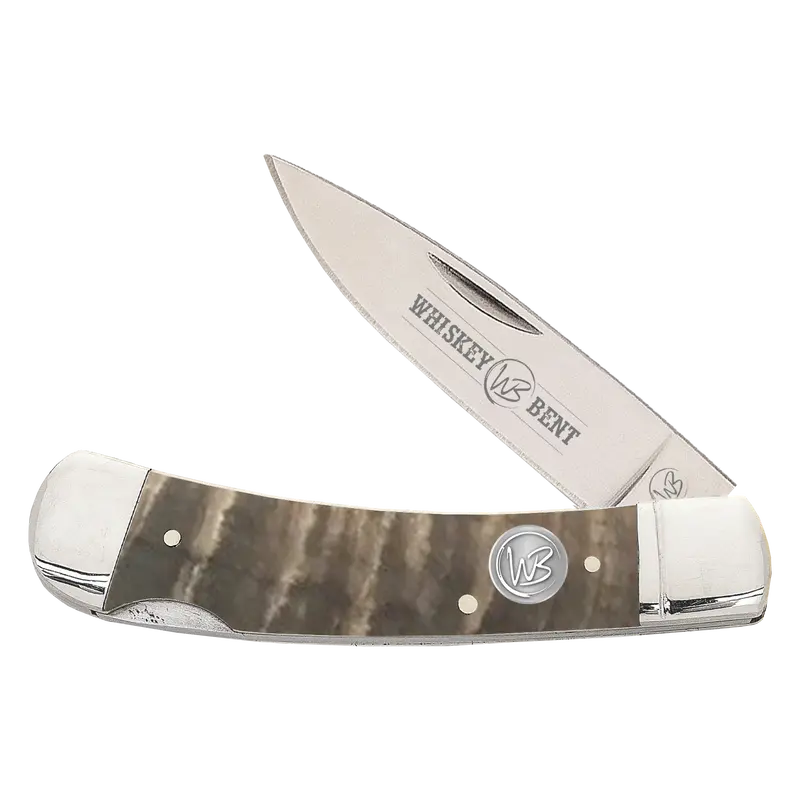 Whiskey Ranch Ram Horn Lockblade Knife - Wb33-03 1