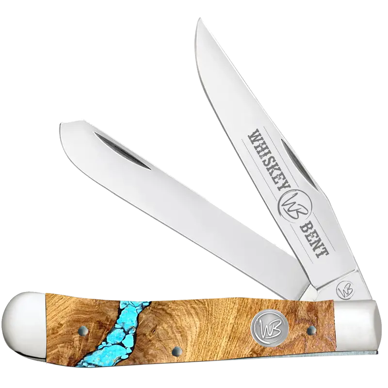 Whiskey Ranch Turquoise River Trapper Knife - Wb11-14 1