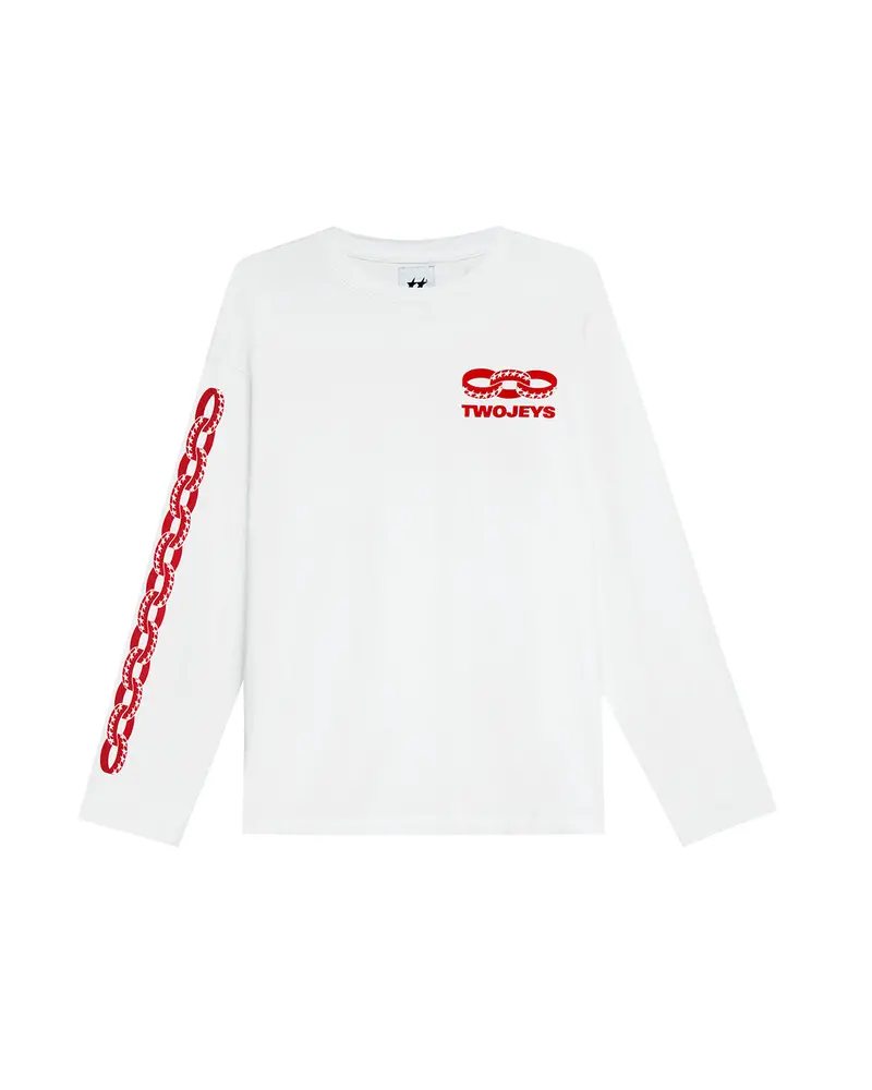 White Icon Chain Long Sleeve Tee 1