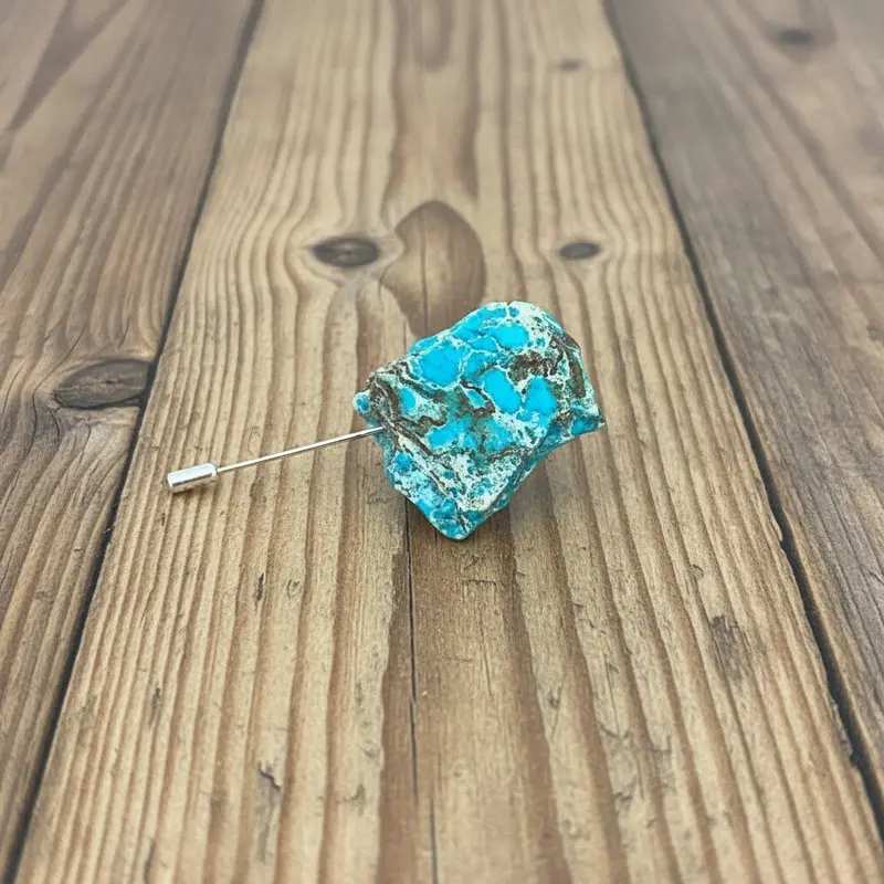 Willow Lane Hat Co. Blue Stone Stick Hat Pin - Wl-Pin17 1