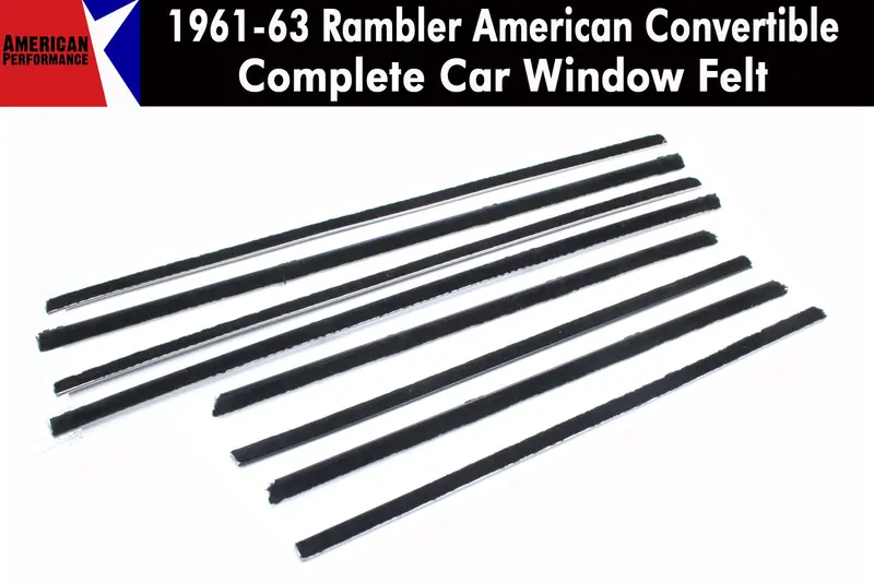 Window Felt/Beltline Weatherstrip Kit, 1961-63 Rambler American, Convertible 1
