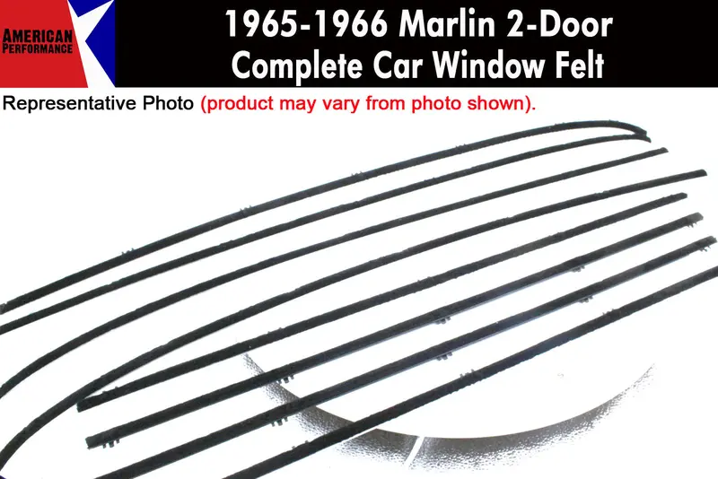 Window Felt/Beltline Weatherstrip Kit, 1965-66 Rambler Marlin 1