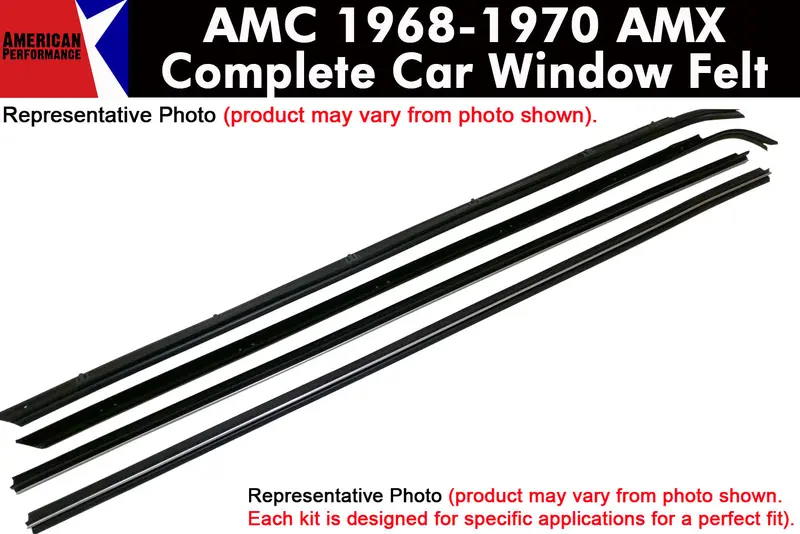 Window Felt/Beltline Weatherstrip Kit, 1968-70 Amc Amx 1