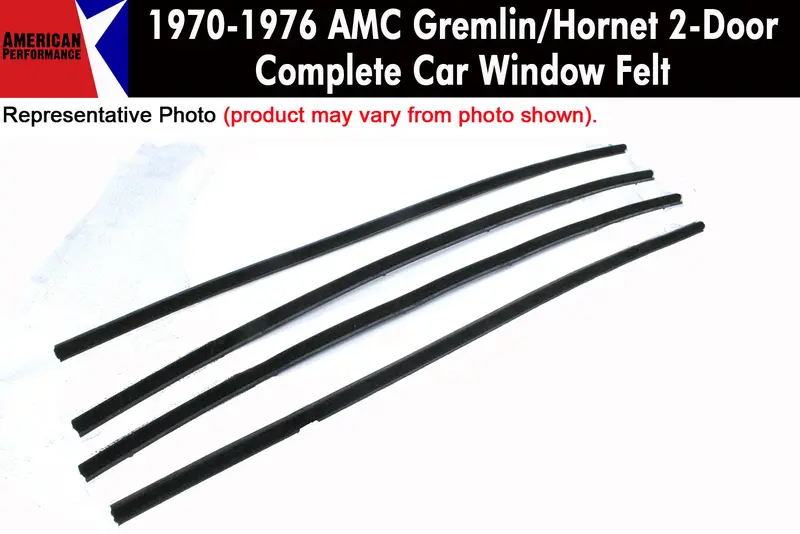 Window Felt/Beltline Weatherstrip Kit, 1970-76 Amc Gremlin, Hornet, 2-Door Sedan 1