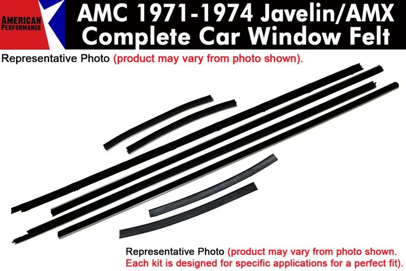 Window Felt/Beltline Weatherstrip Kit, 1971-74 Amc Javelin, Javelin Amx 1