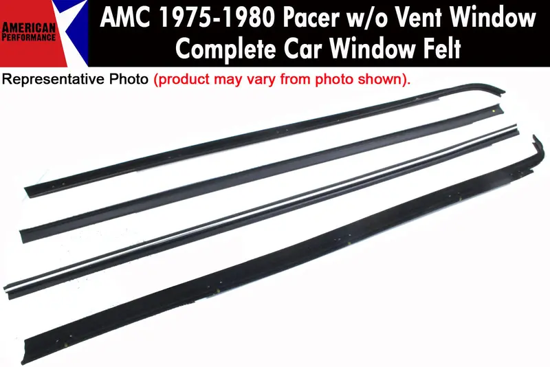 Window Felt/Beltline Weatherstrip Kit, 1975-80 Amc Pacer, W/O Vent Window 1