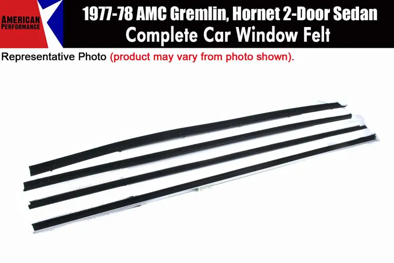 Window Felt/Beltline Weatherstrip Kit, 1977-78 Amc Gremlin, Hornet, 2-Door Sedan 1