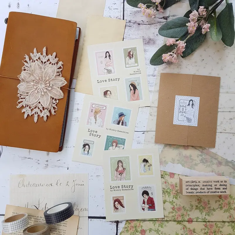 Windry R. - Planner Sticker - Love Story (Postal Stamps) 1