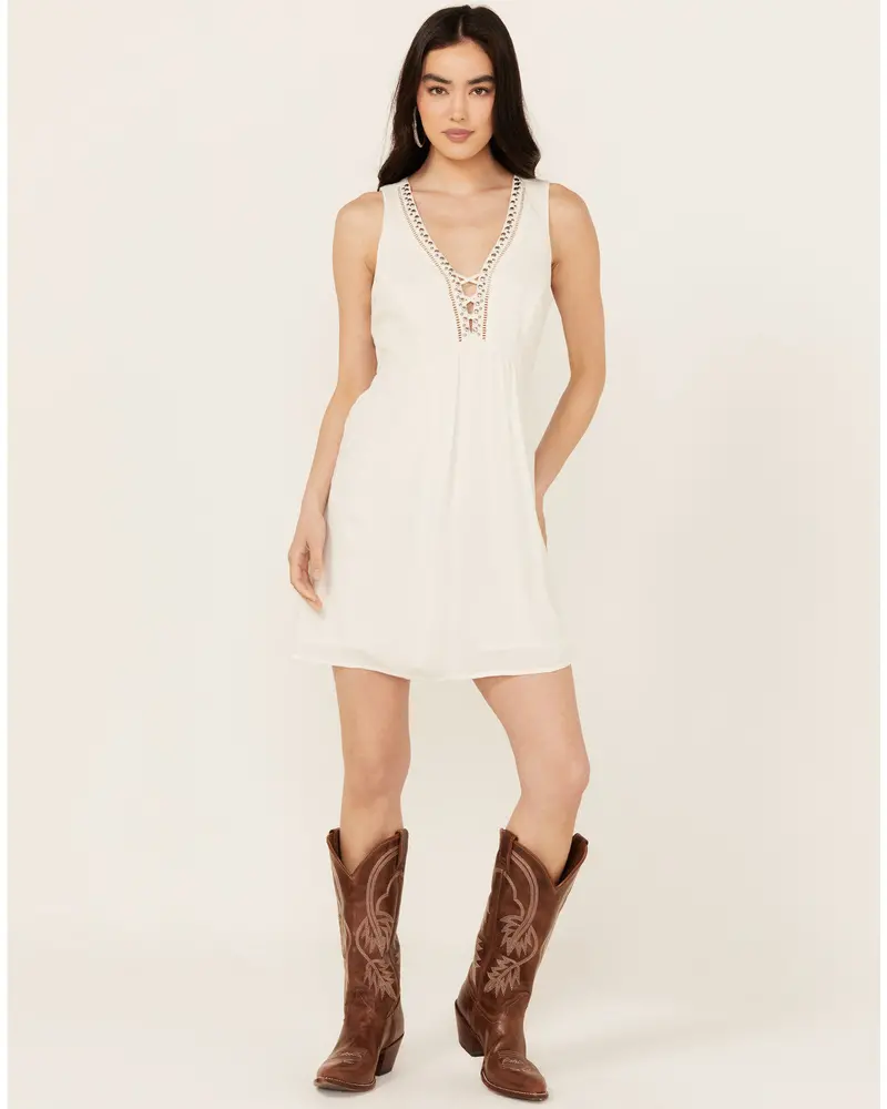 Winfrey Criss Cross Front Embellished Dress 1