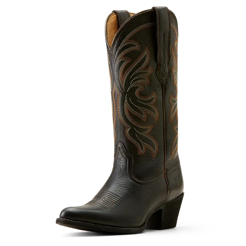 Women's Ariat Black Deetan Heritage J Toe Stretchfit Western Boot - 10051050 1
