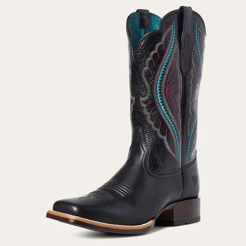 Women's Ariat Primetime Black Western Boot - 10035934 1
