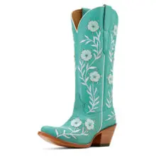 Women's Ariat Romance Natural Turquoise Western Boot - 10061312 1