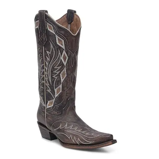 Women's Circle G Embroidery Snip Toe Western Boot - L6285 1