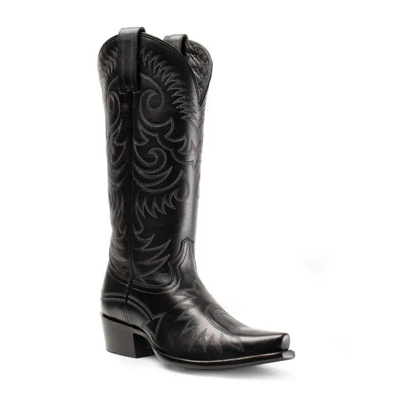 Women's Hyer Road To Arizona Black Ranch Hand Snip Toe Western Boot - Hw56021 1