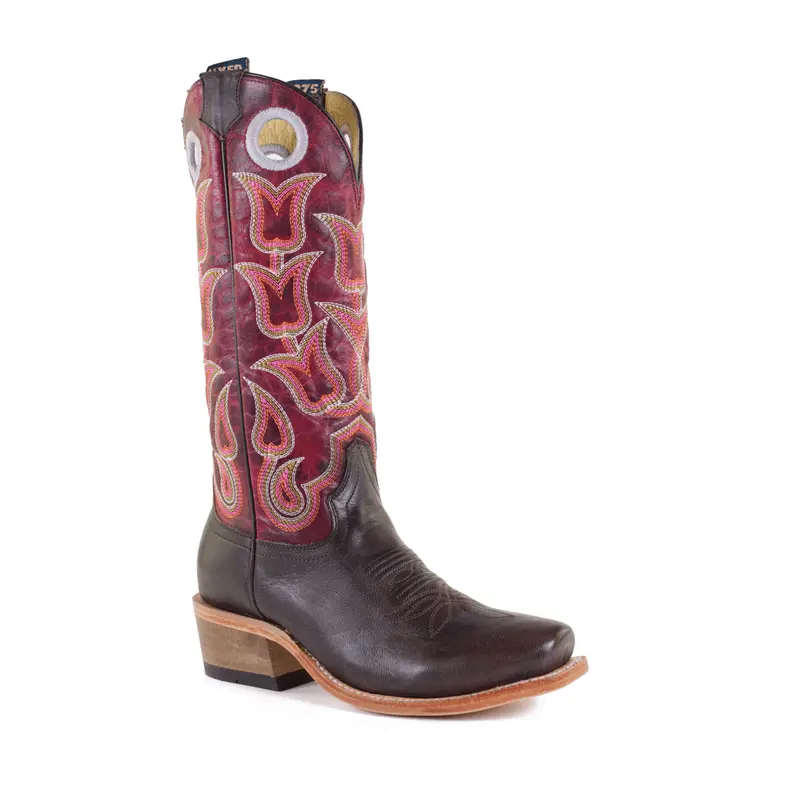 Women's Hyer Tipton Chocolate Goat  With 13" Crimson Cowhide - Hw42015 1