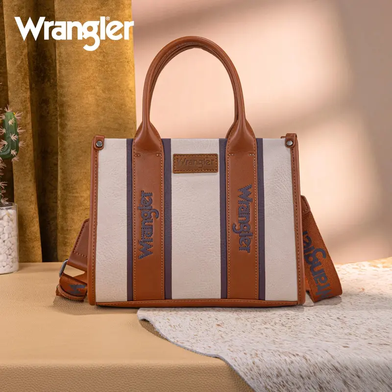 Wrangler Brown Color Block Tote/Crossbody - Wg208-8120Sbr 1