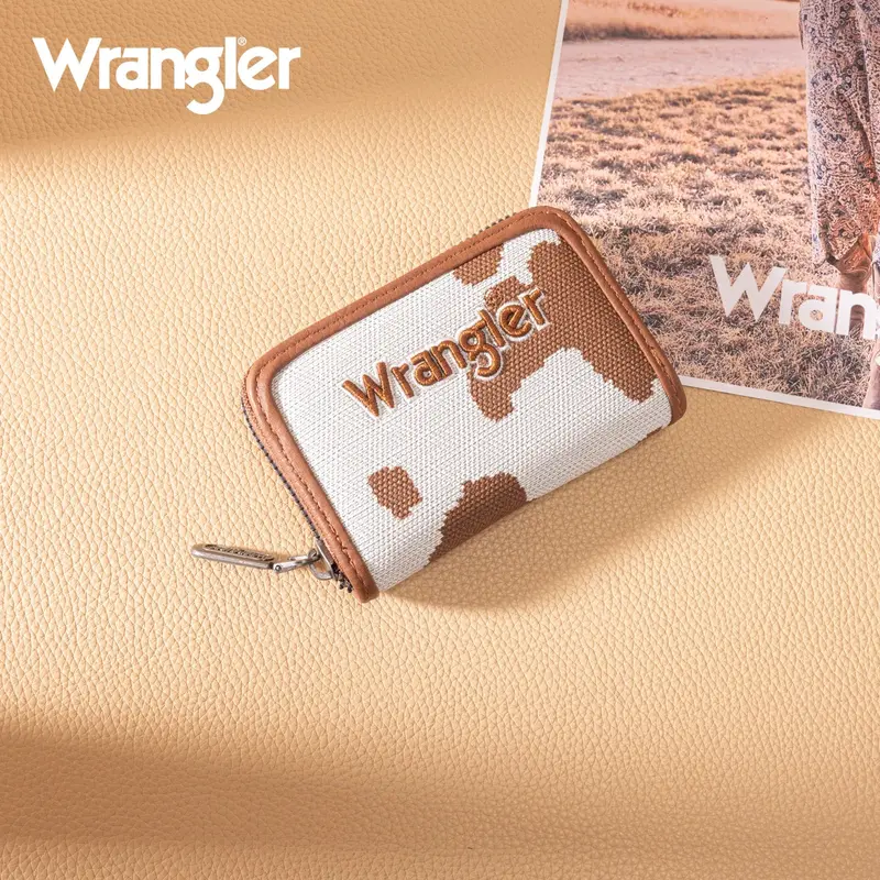 Wrangler Cow Print Small Wallet - Wg301-W083br 1
