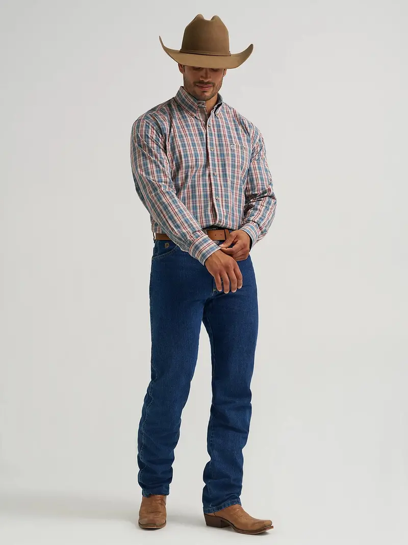 Wrangler® George Strait™ Long Sleeve Button Down One Pocket Shirt - 112368226 1