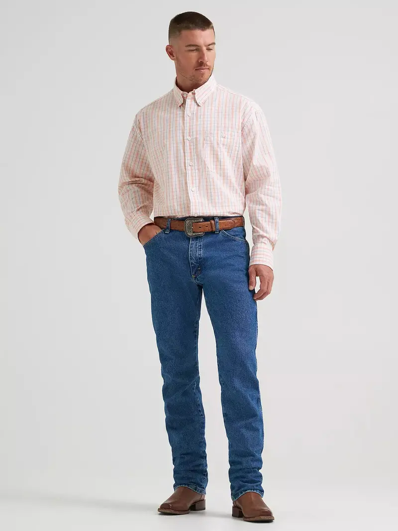Wrangler George Strait Long Sleeve Button Down One Pocket Shirt - 112374610 1